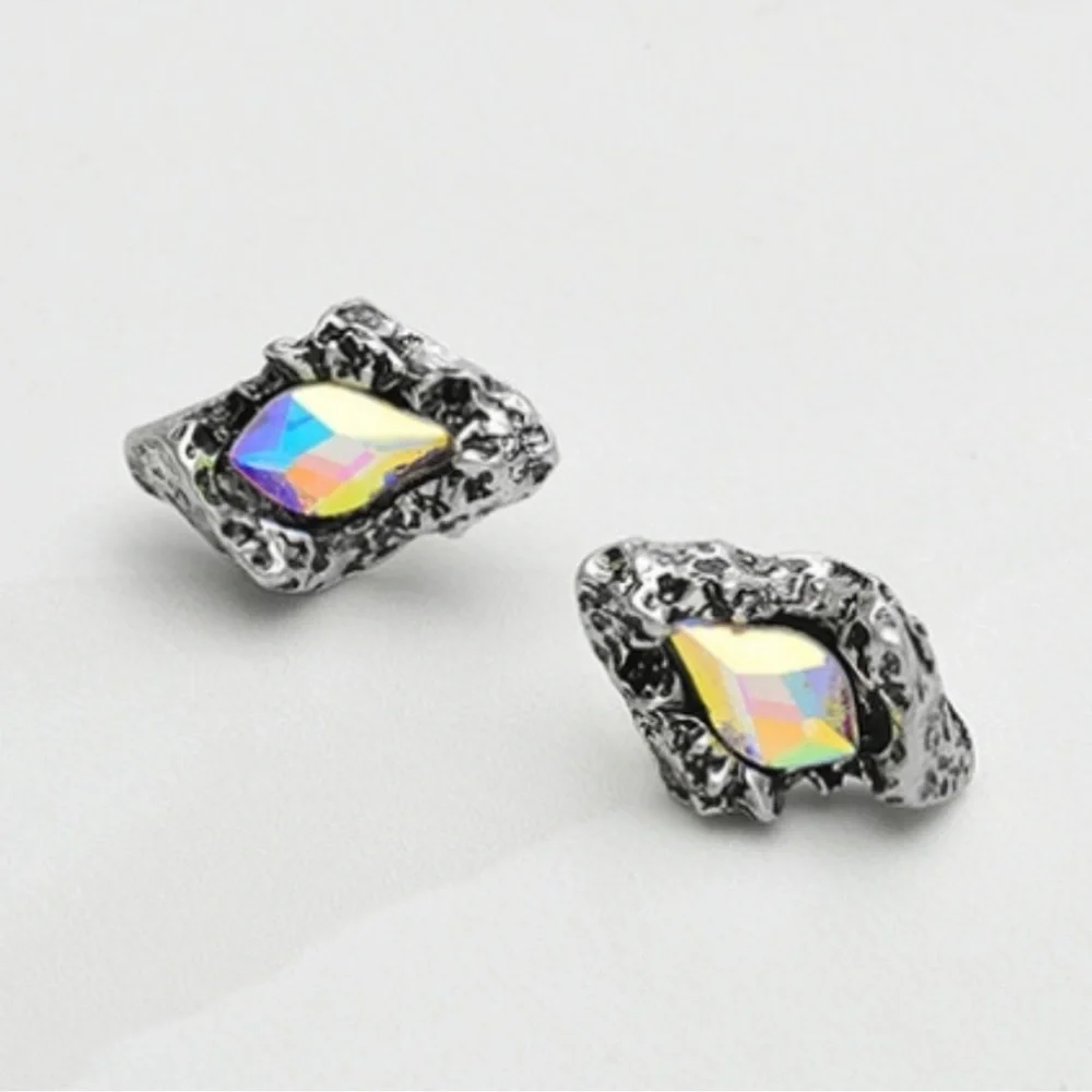 Crystal Stud Earrings Silver - Picture 6 of 16